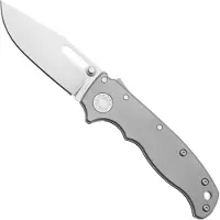 Demko Knives Couteau pliant AD 20.5 Smooth Titanium 20CV, clip point