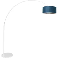 Steinhauer Lampe à arc en velours Sparkled bleu
