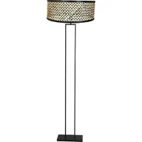 Steinhauer Lampadaire 160cm Stang noir avec abat-jour en bambou