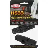 Kool Stop Plaquettes de rechange pour triers de frein Magura HS33 Paire de caoutchouc Magura Noir