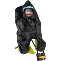 M-Wave Waterproof Poncho Noir Garçon