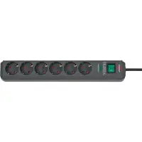 Brennenstuhl Eco-line 13.500a Extension Lead 6 Fold 5 M Power Strip Noir One Size / EU Plug 220V