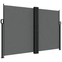vidaXL Marquise latérale extensible Anthracite 160x600 cm