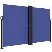 vidaXL Store latéral extensible bleu 160x1200 cm