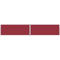 vidaXL Marquise latérale extensible rouge 200x1000 cm
