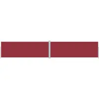 vidaXL Marquise latérale extensible rouge 180x1000 cm