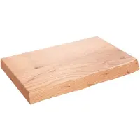 vidaXL Étagère murale marron clair bois chêne massif traité