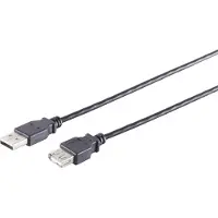 S-Conn S/CONN maximum connectivity Rallonge USB High Speed 2.0, A mâle vers A femelle, USB 2.0, noir, 3,0m (13-24045)