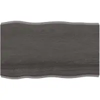 vidaXL Dessus de table bois massif traité bordure assortie