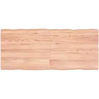 vidaXL Dessus de table bois massif traité bordure assortie