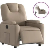 vidaXL Fauteuil relax électrique cappuccino brun similicuir