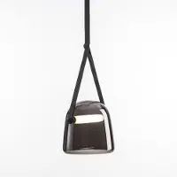 Brokis Mona PC938 Large Suspension Violet Transparant (CGC554) | Dark brown leather (GINT793) | Black (CCS1948 + CCSC619)