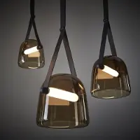 Brokis Mona PC1030 Extra Large Suspension Smoke Brown (CGC538) | Black leather (GINT792) | Black (CCS1948 + CCSC619)