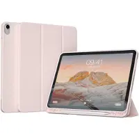Accezz Coque tablette portefeuille Smart Silicone Apple iPad Air 11 pouces (2026) M4 / (2025) M3 / (2024) M2 / Air 5 (2022) / Air 4 (2020) - Rose