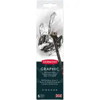 HanArt Coffret de stylos Graphic 6 pièces (2H, 6B, 2B, 4B, HB, 8B, 6 x)
