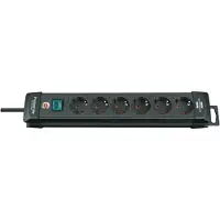 Brennenstuhl 1951160100 rallonge électrique 3 m 6 prise(s) AC Noir