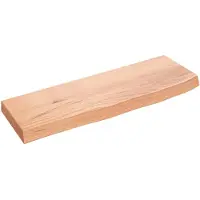 vidaXL Étagère murale marron clair 60x20x4 cm bois chêne massif traité