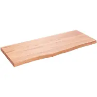 vidaXL Étagère murale marron clair bois chêne massif traité