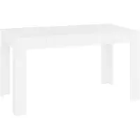 vidaXL Table de salle à manger blanche 140x74,5x76 cm Bois composite