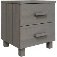 vidaXL Table de chevet HAMAR Gris clair 40x35x44,5 cm Bois pin massif