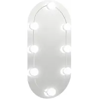 vidaXL Miroir avec lampes LED 60x30 cm Verre Ovale