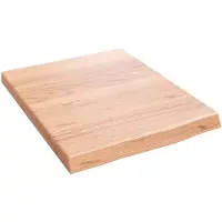 vidaXL Étagère murale marron clair bois chêne massif traité