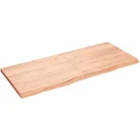 vidaXL Étagère murale marron clair bois chêne massif traité