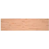 vidaXL Dessus de bureau 220x55x2,5 cm bois massif de hêtre