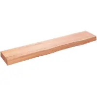vidaXL Étagère murale marron clair 100x20x6cm bois chêne massif traité