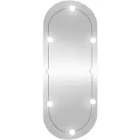 vidaXL Miroir mural avec lampes LED 45x100 cm Verre Ovale