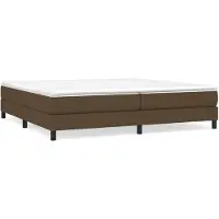 vidaXL Sommier boxspring brun foncé 200x200 cm Tissu