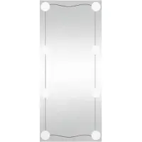 vidaXL Miroir mural avec lampes LED 30x80 cm Verre Rectangulaire