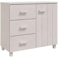 vidaXL Sideboard HAMAR blanc 90x40x80 cm pin massif