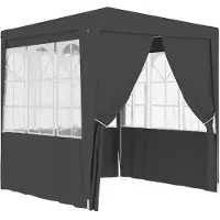 vidaXL Tente de réception avec parois 2,5x2,5 m Anthracite 90 g/m²