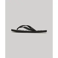 Superdry Homme Logo En Relief Véganes Tongs, Noir &amp; Blanc, Pointure: 6-7