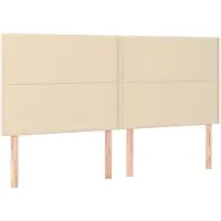 vidaXL Têtes de lit 4 pcs. Crème 90x5x78/88 cm Tissu