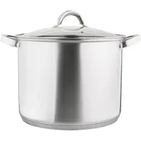 Altom Marmite en acier inoxydable FABIO 12,5l avec couvercle, Marmite en acier inoxydable, Grande marmite à soupe