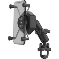 Ram Mounts Medium X-grip Large Phone Mount With Vibe-safe&u-bolt Base Argenté