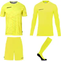 Uhlsport Prediction Bundle Jeu de maillots de gardien de but Homme - Jaune fluo / Noir