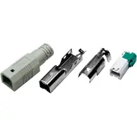 Logilink USB 2.0 Konnektor zur Selbstmontage USB B/M Crimp Version grau (Bulk)