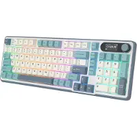 Royal Kludge RKS98 - Clavier mécanique sans fil - QWERTY - Clavier gaming - RGB - 2,4 GHz et Bluetooth - Avec écran