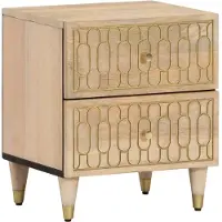 vidaXL Tables de chevet 2 pcs 40x33x46 cm Bois de manguier solide