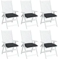 vidaXL Coussins de palette lot de 6 noir 50x50x7 cm tissu oxford
