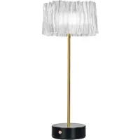 Slamp Lampe de Table , Accordéon Battery, dimmable, Transparent, Salon / séjour, Métal, Design