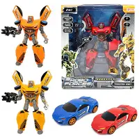 Toi-Toys Veranderrobot met Licht en Robot Superauto 4 Verschillende Uitvoeringen