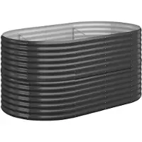 vidaXL Lit surélevé de jardin Acier galvanisé Anthracite
