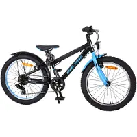 Volare Vélo enfant Rocky - 20 pouces - Bleu Noir - 85 % monté - 6 vitesses - Prime Collection