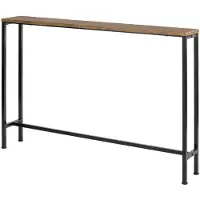 SoBuy Table vintage - - 120x20x80cm - Couleur Bois, Noir