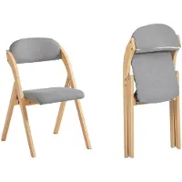 SoBuy FST92-N Chaise pliante avec assise rembourrée - Max. 120 kg - Gris