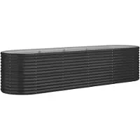 vidaXL Parterre surélevé Acier revêtu par poudre 296x80x68 cm Anthracite